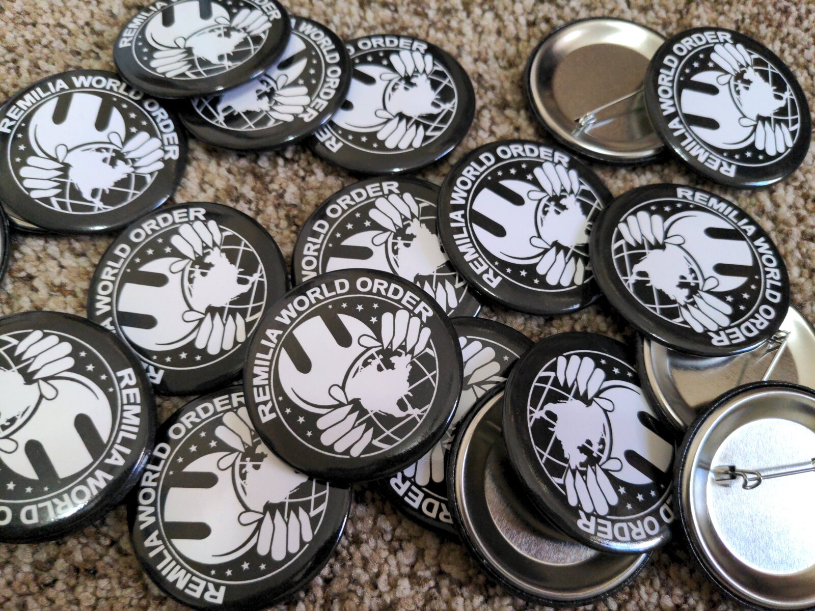 REMILIA WORLD ORDER 2.25" PIN BACK BUTTON, view 3