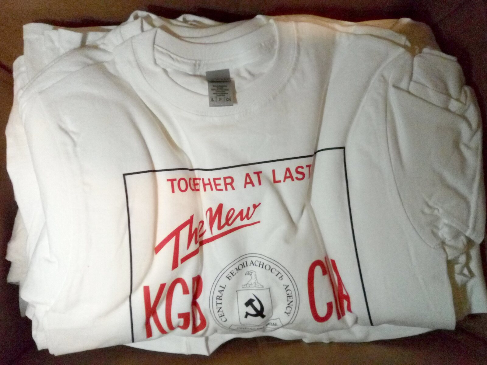 90's KGB CIA Shirt: TOGETHER AT LAST, NOW WE'RE EVERYWHERE, view 5